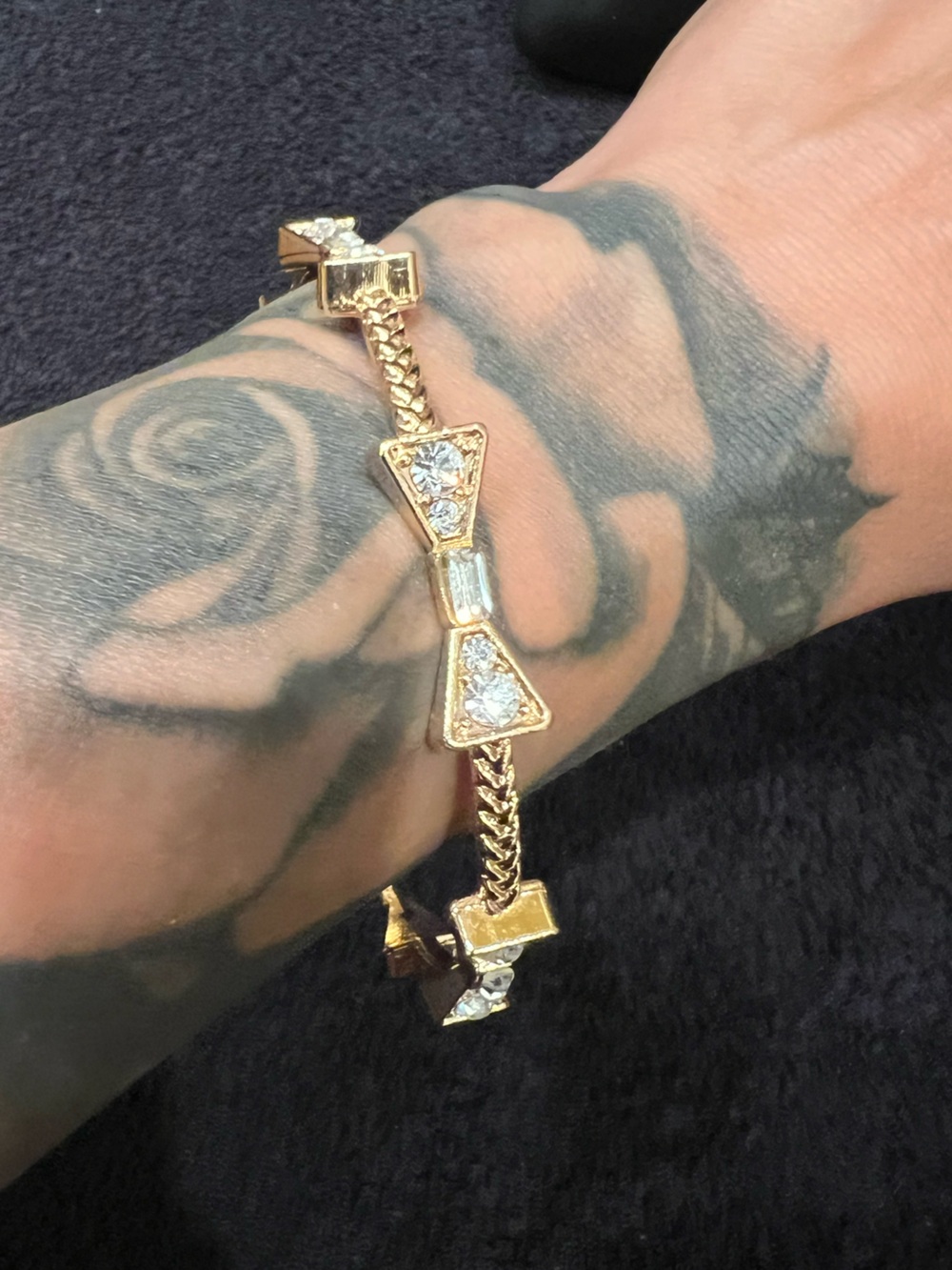Gold Bow Crystal Bracelet - Women Jewelry
